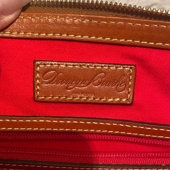 Dooney & Bourke Burgundy and Brownish Satchel - Picture 2 of 9